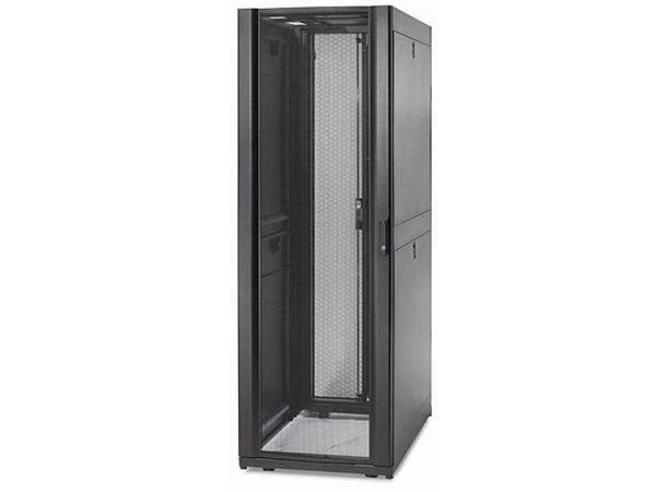 42U Serverskap 19" 800x1070 Svart Web Hjul, 1300kg, perforert dør foran og bak