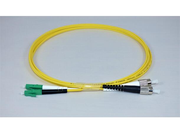 LC/apc-FC Dpx Fiberpatch SM 15m gul Patchkabel / Fibersnor SM G657.A1